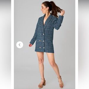 NWT Buddy Love Carey Tweed Blazer Dress